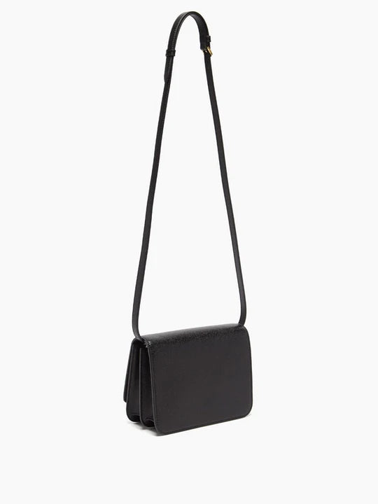 TB monogramme en cuir granuleux sac de corps croisé