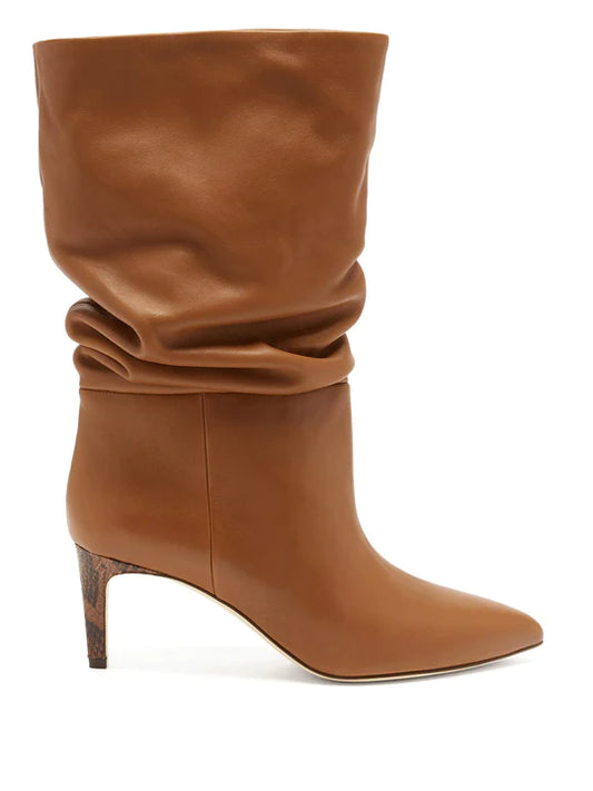Slouchy Leder Stiefel